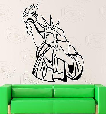 Statue of Liberty Wall Stickers USA Monument Patriotism Vinyl Decal Unique Gift (ig661)