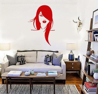 Wall Sticker Vinyl Decal Beautiful Sexy Girl Hairstyle Beauty Salon Unique Gift (ig1287)