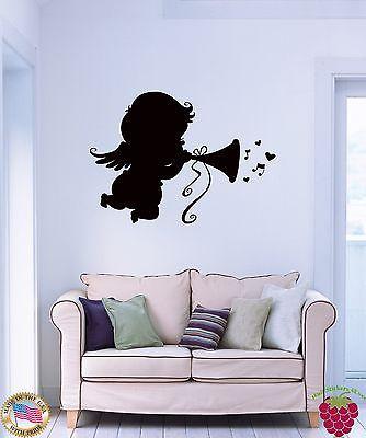 Vinyl Wall Stickers Dakar Little Baby Angel Music Notes For Bedroom Unique Gift (z1671)