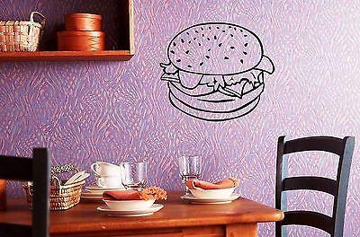 Wall Stickers Vinyl Decal For Kitchen Food Hamburger Fast Food Restaurant Unique Gift ig1520