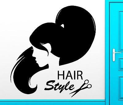 Wall Sticker Vinyl Decal Hair Style Barbershop Hair Salon Cool Decor Unique Gift (z2508)