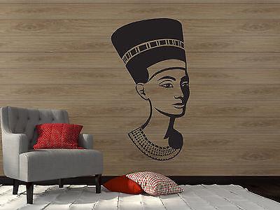 Wall Vinyl Sticker Nefertiti Pharaoh Ancient Egyptian Queen History Art Unique Gift (n070)