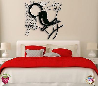 Wall Sticker Birds Nature Sun for Bedroom Unique Gift z1265
