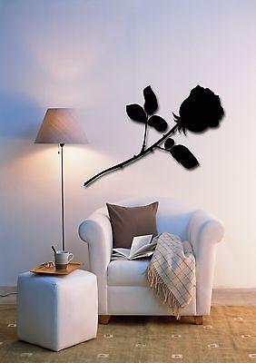 Wall Stickers Vinyl Decal Black Rose Flower Floral Decor For Bedroom Unique Gift (z1729)