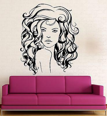 Wall Sticker Vinyl Decal Sexy Girl Beautiful Hair Style Salon Spa Unique Gift (ig2099)