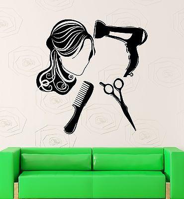 Wall Stickers Vinyl Decal Hairdresser Beauty Salon Hair Stylist Barber Unique Gift (ig2266)