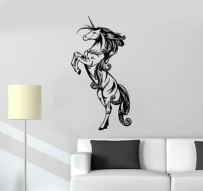 Vinyl Decal Unicorn Myth Girl Children's Room Decoration Wall Stickers Unique Gift (ig2121)