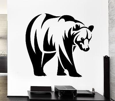Wall Decal Brown Bear Animal Predator Taiga Forest Strong Vinyl Stickers Unique Gift (ed229)