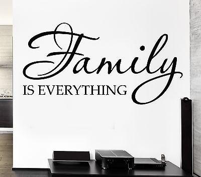 Vinyl Decal Family Is Everything Quote Decor Wall Sticker Unique Gift (ig1153)