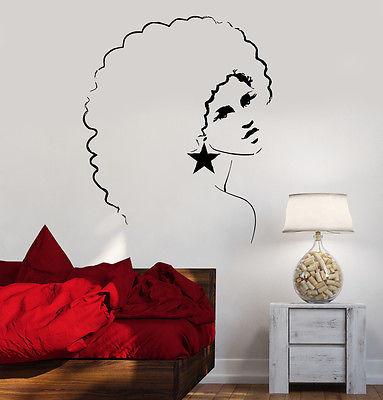 Wall Decal Sexy Disco Girl Woman Afro Hair Style Vinyl Sticker Unique Gift (z3615)