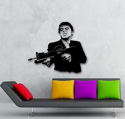 Wall Stickers Vinyl Decal Scarface Film Gangster Man Weapons Unique Gift ig1678