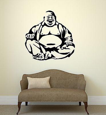 Happiness Laughing Buddha Amulet Buddhism Wall Stickers Vinyl Decal Unique Gift (ig2094)