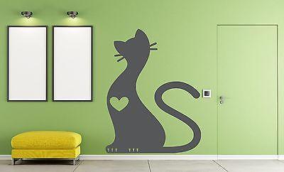 Wall Sticker Vinyl Decal Cute Soft Fluffy Cat Ears Tail Claws Unique Gift (n215)