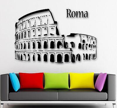 Wall Stickers Vinyl Decal Rome Italy Traveling Tourism Europe Unique Gift (ig966)