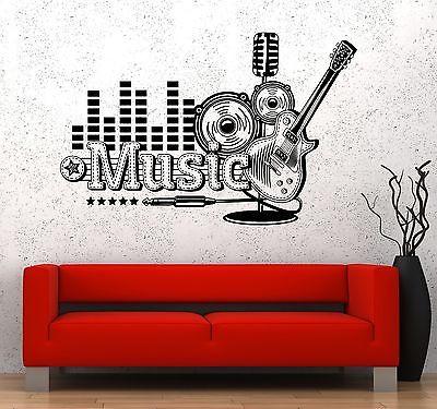 Wall Vinyl Music Rock Guitar Guaranteed Quality Decal Unique Gift (z3512)