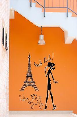 Wall Stickers Hot Sexy Woman Paris France Europe Art Mural Vinyl Decal Unique Gift (ig1944)