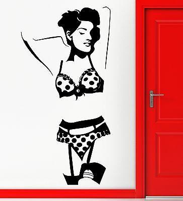 Sexy Girl Woman Female In Lingerie Decor Wall Stickers Vinyl Decal (z2274)