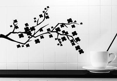 Wall Sticker Vinyl Decal Beautiful Branch of a Tree With Flowers Unique Gift (n122)