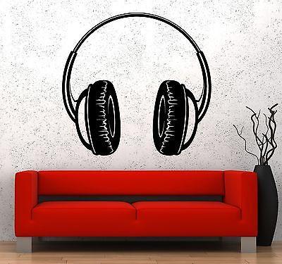 Wall Vinyl Music Headphones Earphone Song Guaranteed Quality Decal Unique Gift (z3583)