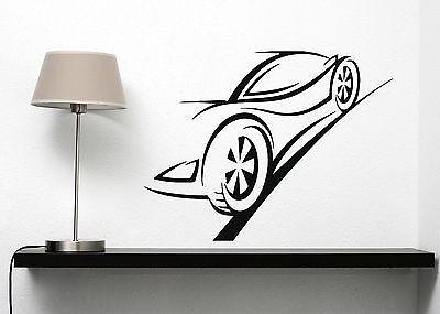 Wall Sticker Vinyl Decal Contour Ghost Racing Car Brakes Trail Unique Gift (n221)