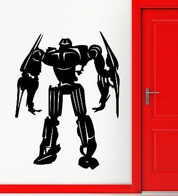 Wall Sticker Vinyl Decal Robot for Kids Nursery Baby Room Decor Unique Gift (ig2169)