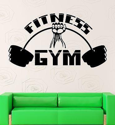 Wall Sticker Vinyl Decal Fitness Gym Sport Bodybuilding Barbell Muscled Man Unique Gift (ig2191)