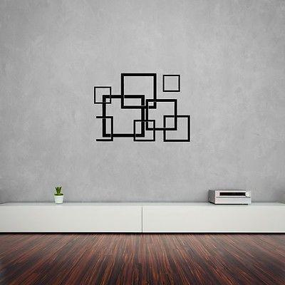 Vinyl Decal Wall Sticker Modern Squers Abstract For Living Room Bedroom Unique Gift (z1602)