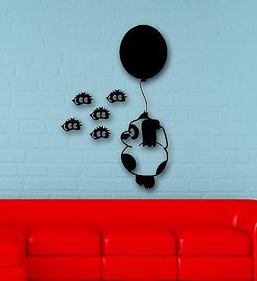 Wall Stickers Vinyl Decal Funny Bear with Balloons for Children's Room Unique Gift (ig587)