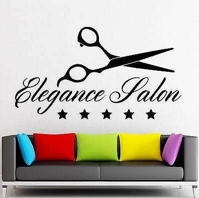 Wall Sticker Vinyl Decal Elegance Salon Beauty Spa Scissors Stylist Unique Gift (ig2034)