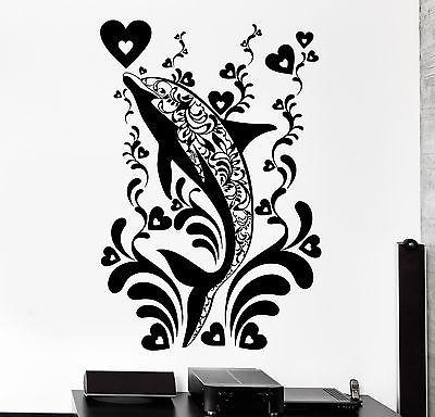 Wall Decal Dolphin Ocean Marine Ornament Tribal Mural Vinyl Decal Unique Gift (z3180)