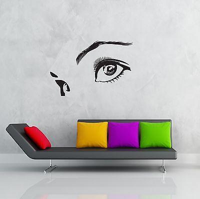 Wall Stickers Vinyl Decal Beautiful Eyes Woman Face Unique Gift z1224