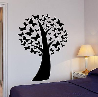 Wall Sticker Tree Nature Butterflies Cool Pop Art For Living Room Unique Gift (z2601)