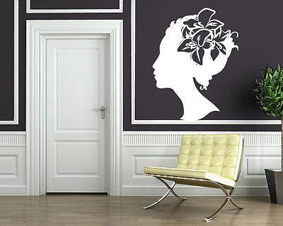 Wall Vinyl Sticker Decal Portrait Beautiful Woman Magnificent Profile Unique Gift (n126)