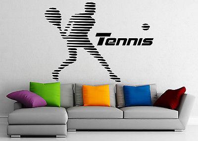 Wall Sticker Tennis Sport Player Sports Room Art Mural Vinyl Decal Unique Gift (ig1999)
