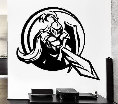 Wall Decal Knight Sword Shield Armor Medieval Weapons Vinyl Decal Unique Gift (ed302)