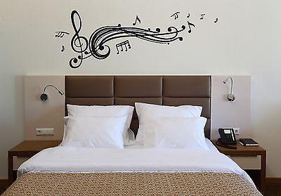 Wall Vinyl Sticker Decal Read Music Score Notes Treble Clef Decor Unique Gift (n310)