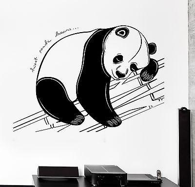Wall Decal Animal Panda Sweet Dreams Cool Mural Vinyl Decal Unique Gift (z3162)