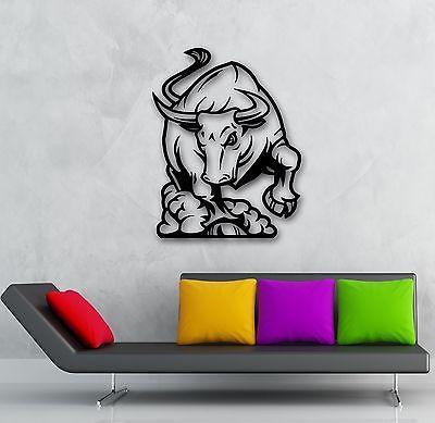 Wall Stickers Vinyl Decal Raging Bull Bullfight Animal Great Home Decor (ig781)