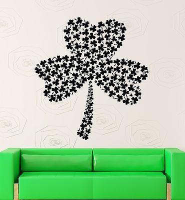 Wall Stickers Vinyl Decal Shamrock Symbol Ireland Irish Luck Unique Gift (ig1738)