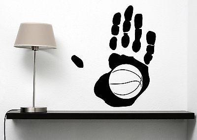 Wall Vinyl Sticker Decal Abstract Palm Basketball Player Ball Basketboll Unique Gift (n042)