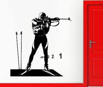 Biathlete Biathlon Winter Sport Decor Wall Stickers Vinyl Decal (z2244)