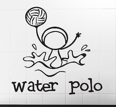 Wall Stickers Vinyl Decal One of the Sports Water Polo Funny Image Unique Gift (n307)