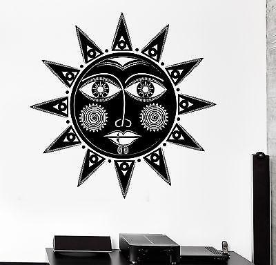 Wall Decal Sun Tribal Ornament Cool Mural Vinyl Decal Unique Gift (z3150)