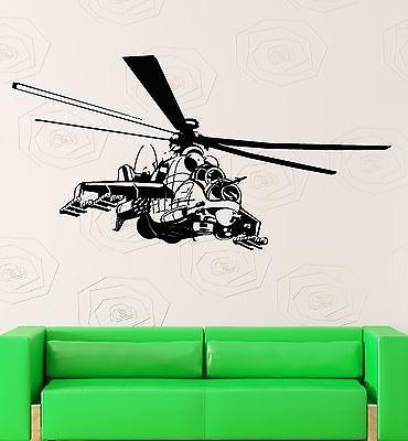 Wall Stickers Vinyl Decal Helicopter Military Army Decor For LIving Room Unique Gift (z2185)