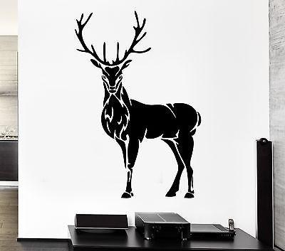Wall Decal Deer Horn Elk Hunting Animal Forest Hooves Vinyl Stickers Unique Gift (ed234)