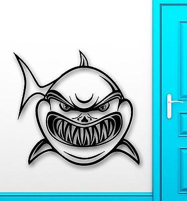 Wall Sticker Vinyl Decal Bathroom Shark Jaws Predator Ocean Sea Decor Unique Gift (ig1269)