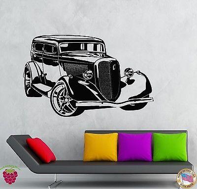 Wall Stickers Vinyl Decal Old Retro Car Auto Collection Living Room  Unique Gift (z2133)