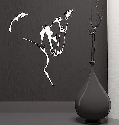 Vinyl Decal Wall Sticker Horse Head Sketch Stallion Mustang Beautiful Animals Modern Home Art Unique Gift (ig2043)