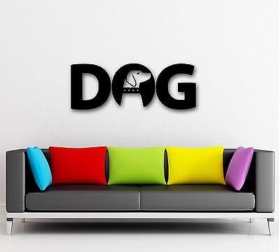 Wall Stickers Vinyl Decal Dog Lettering Animal Nice Decor Living Room Unique Gift (ig293)