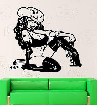 Super Sexy Naked Nude Girl Wih Woman Boobs Sex Wall Stickers Vinyl Decal  (z2321)